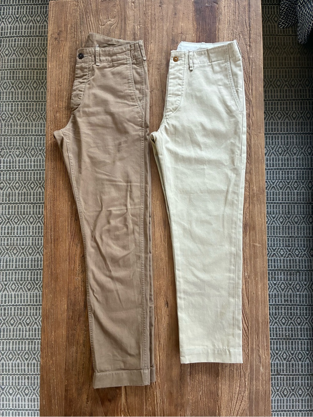 Buck Mason Twill Officer Pant Bundle In Tan, Size 30
